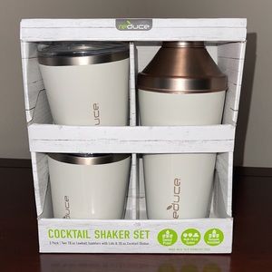 Reduce Cocktail 3-Piece Shaker Set with 10-oz. Lowball Tumblers